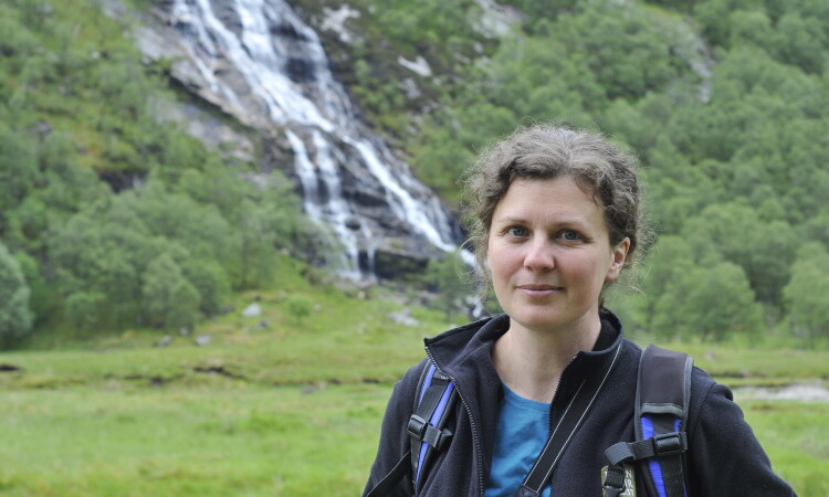 Ali Austin at Steall Falls