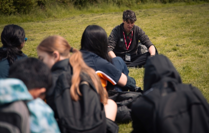 Gareth with Bluecoat School at Charterhouse Heritage Park