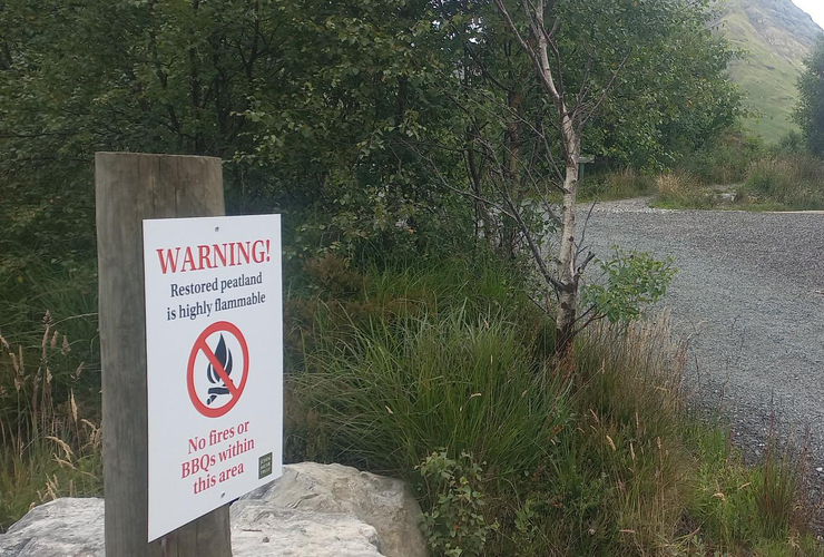 Fire risk sign at Bla Bheinn car park on Skye 2